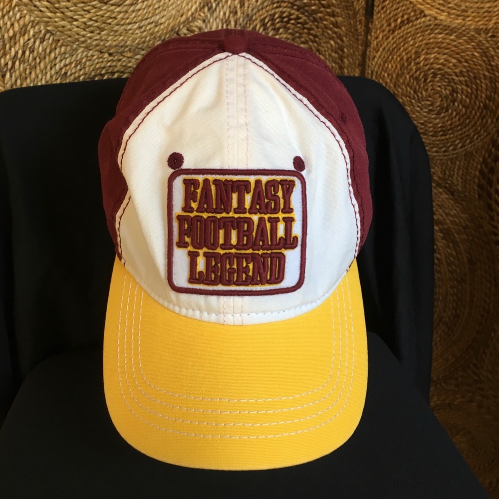 Fantasy Football Legend Ball Cap Red Yellow White